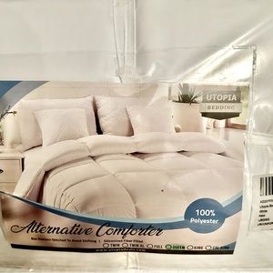 Utopia Bedding 350 GSM Down Alternative Comforter, Bamboo Sheets Queen Bed Sheet